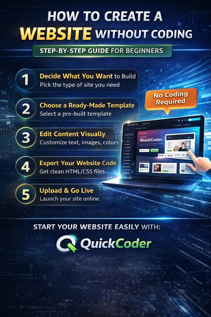 How to Create a Website Without Coding (Step-by-Step Guide for Beginners)