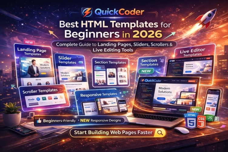 Best HTML Templates for Beginners – Complete Guide to Landing Pages, Sliders, Scrollers, About, etc