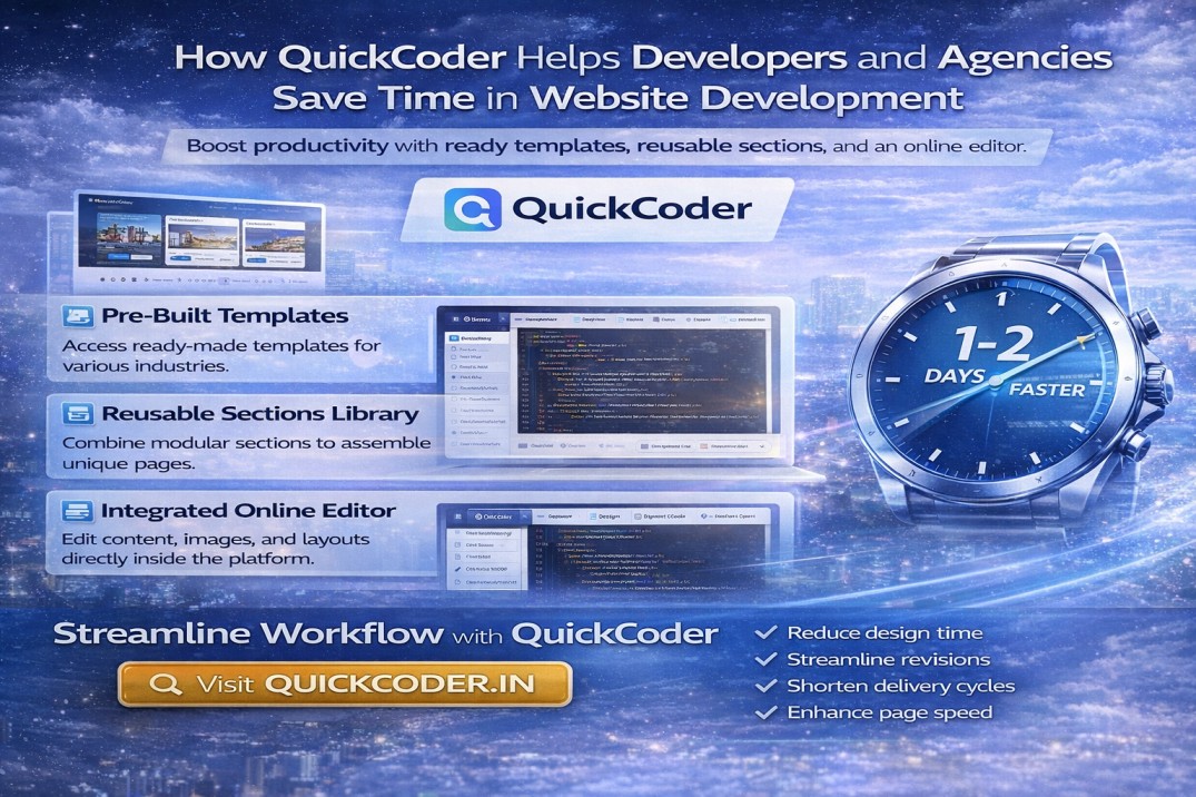 How QuickCoder Helps Developers and Agencies Save Time in Website Development