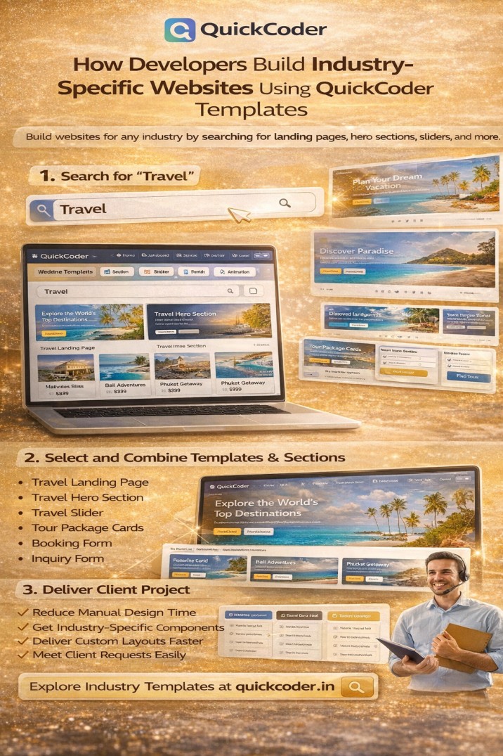 How Developers Build Industry-Specific Websites Using QuickCoder Templates