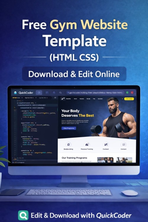 Free Gym Website Template (HTML CSS) – Responsive Fitness Landing Page Download